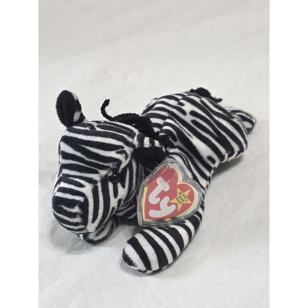 NWT 1995 TY Beanie Original Baby Ziggy the Zebra 8"